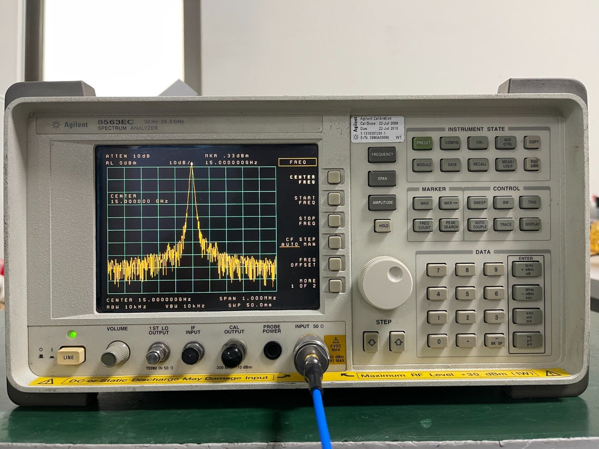Agilent 8563EC 30Hz - 26.5GHz Spectrum Analyzer w/ opt. 006, 007  -0686