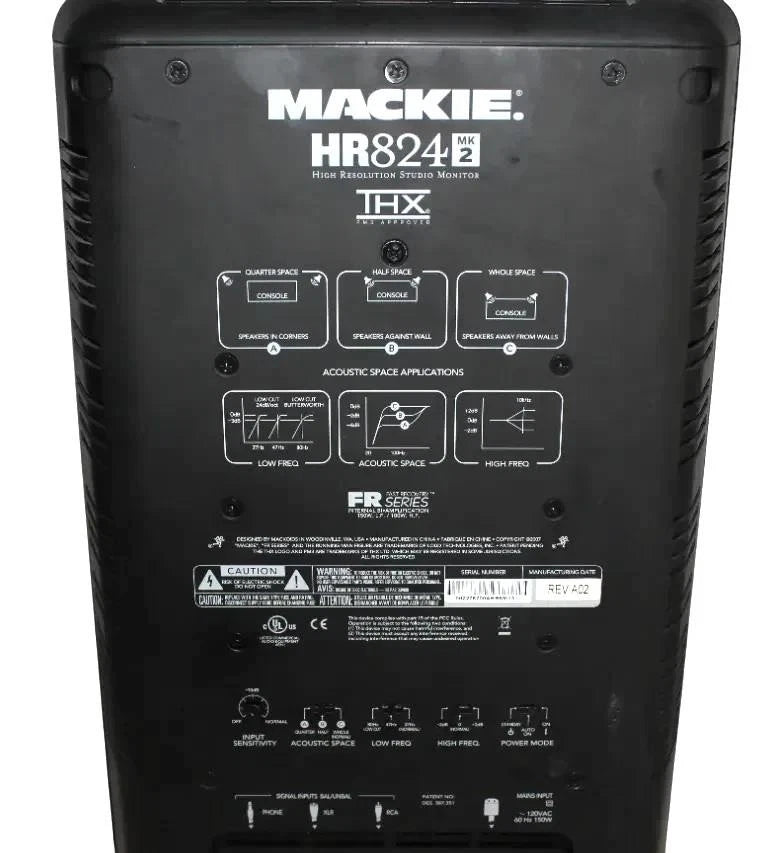Mackie HR824 MKII 8" 2 Way Active Studio Monitor Speaker-PAIR - Free Shipping