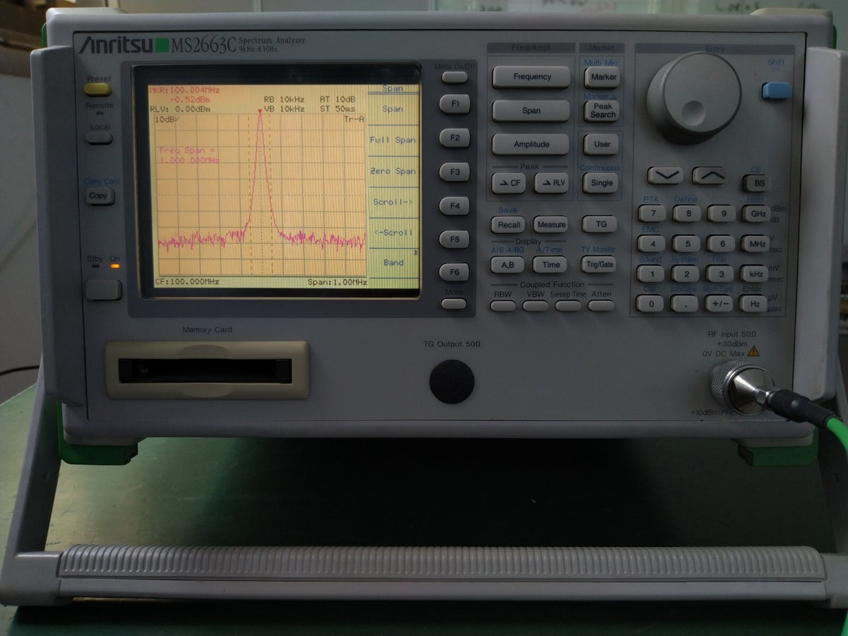 Anritsu MS2663C Spectrum Analyzer 9kHz-8.1GHz. w/ Opt. 02, 04, 06, 10 _s/n0504 - XG eqpt