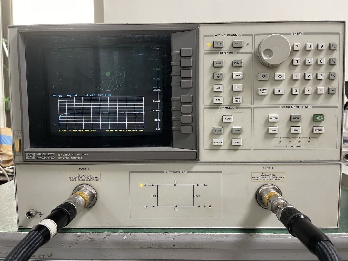 HP Agilent 8720C 50 MHz - 20 GHz Network Analyzer , Opt: 001, 010 _0597 - XG eqpt
