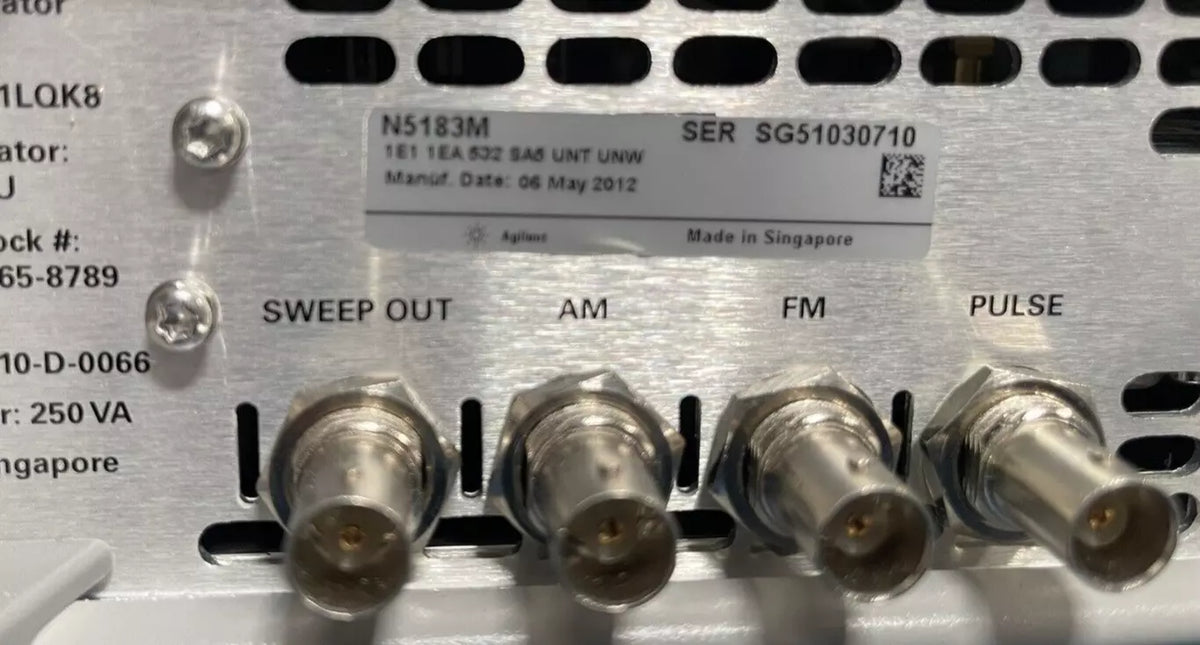 Agilent/Keysight N5183M MXG Signal Generator 100KHz-30GHz with Advanced Options