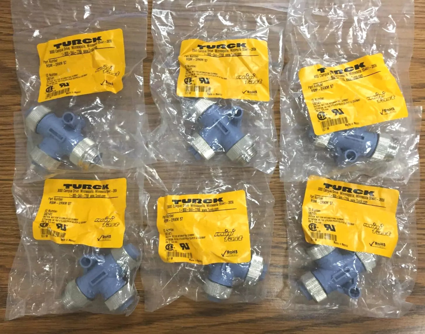 Turck RSM-2RKM 57 2-Way Splitter T-Splitter without Cable