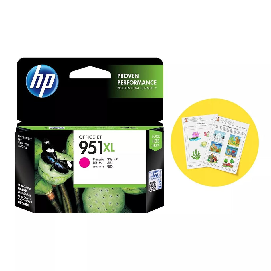 HP 951XL Magenta High-Yield Ink Cartridge for Vivid Prints