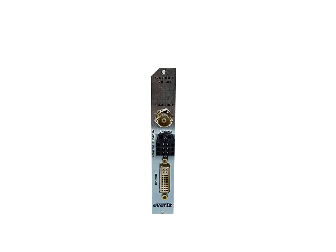 EVERTZ 7767RGBT-VIP-3G Transmitter: RGBHV/DVI & 2 Analog Audio Coax