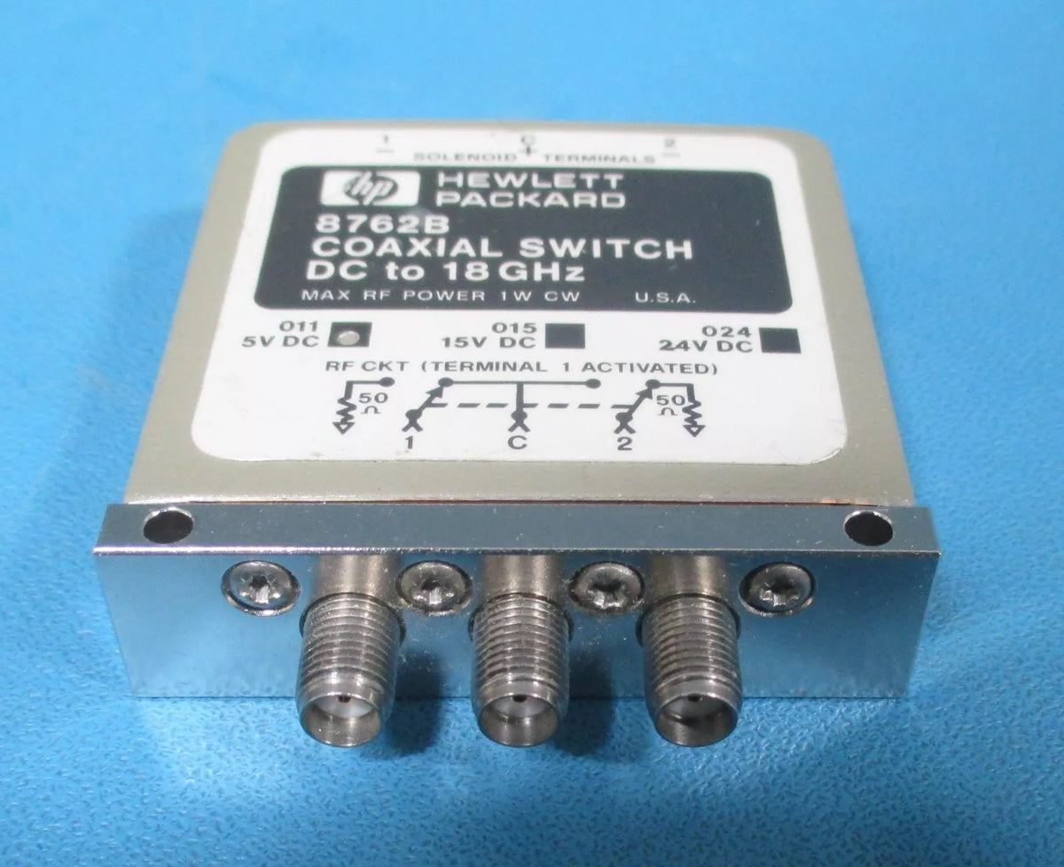 HP Agilent 8762B Coaxial Switch DC to 18 GHz SPDT Option 024