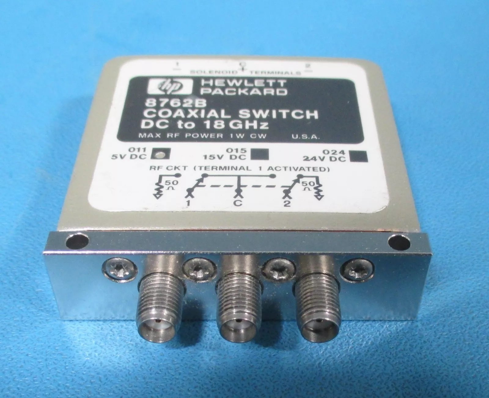 HP Agilent 8762B Coaxial Switch DC to 18 GHz SPDT Option 024