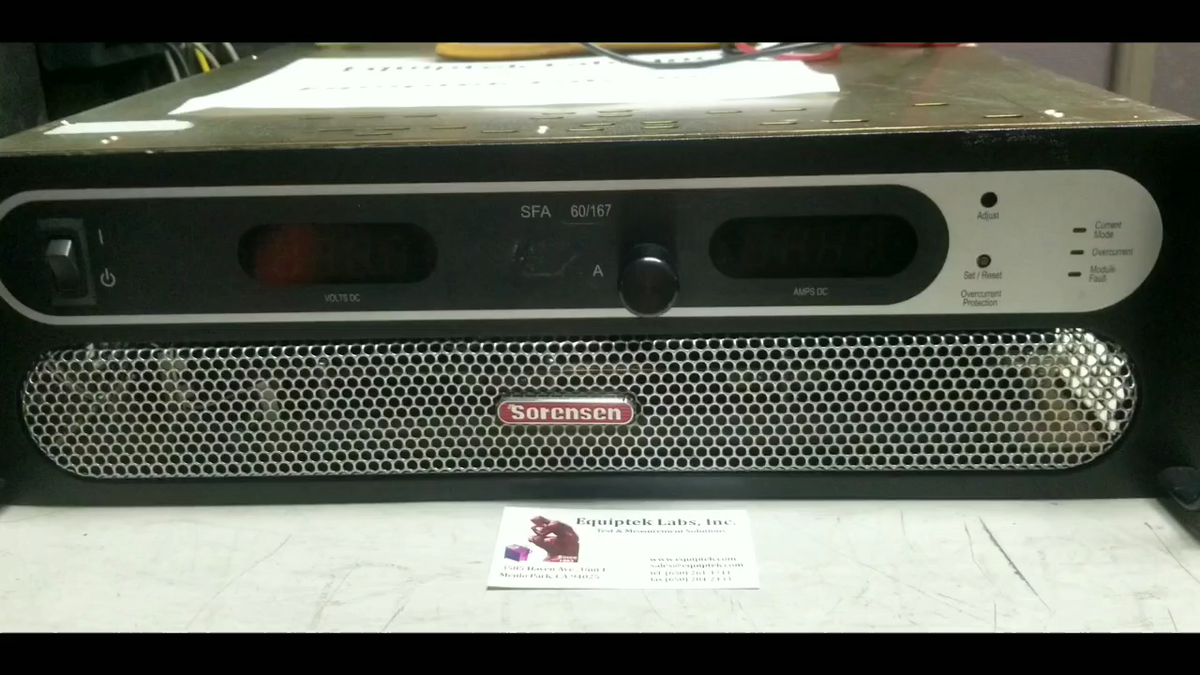 High Power Current Source 10kW 60V 167A by Sorensen