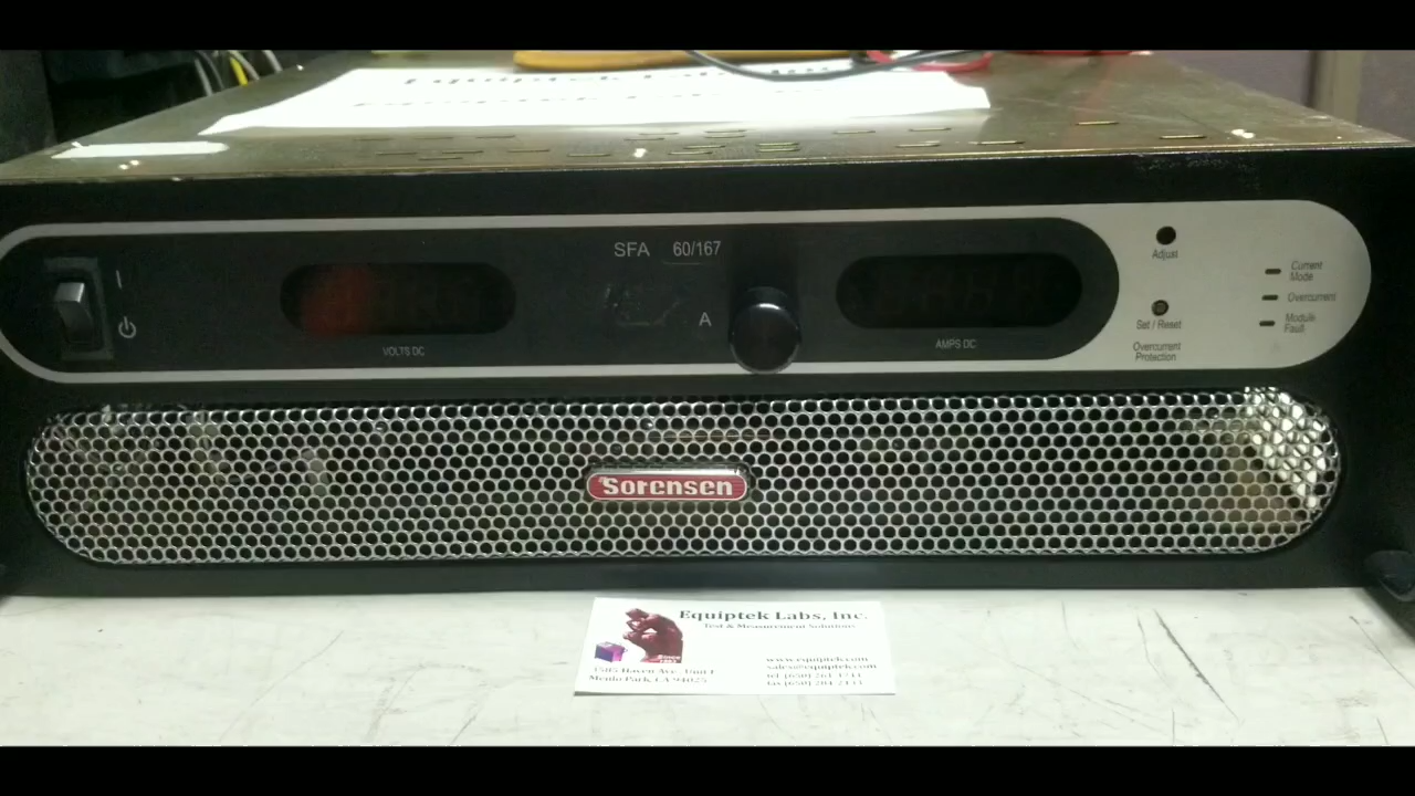 High Power Current Source 10kW 60V 167A by Sorensen