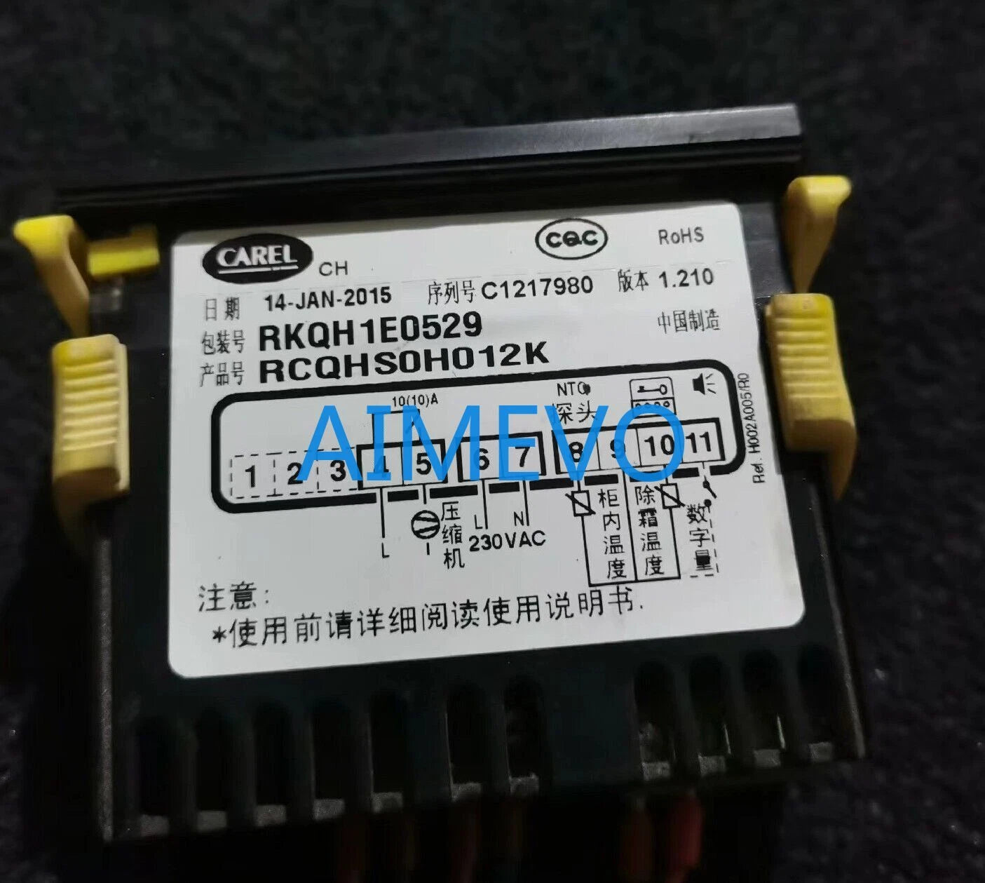 USED CAREL RCQHS0H012K RKQH1E0529 Temperature Controller Tested