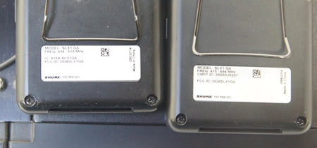 Dual Shure SLX4 Receiver & SLX1 Wireless Lavalier Microphone Systems