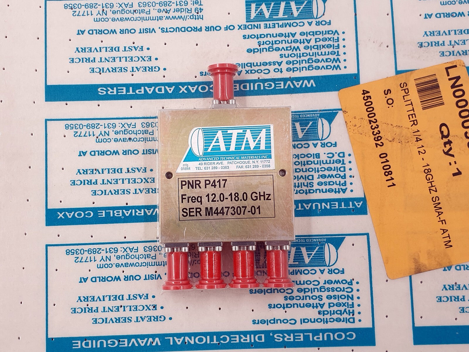 Narda-ATM P417 4 Way Multi Band Power Divider Splitter