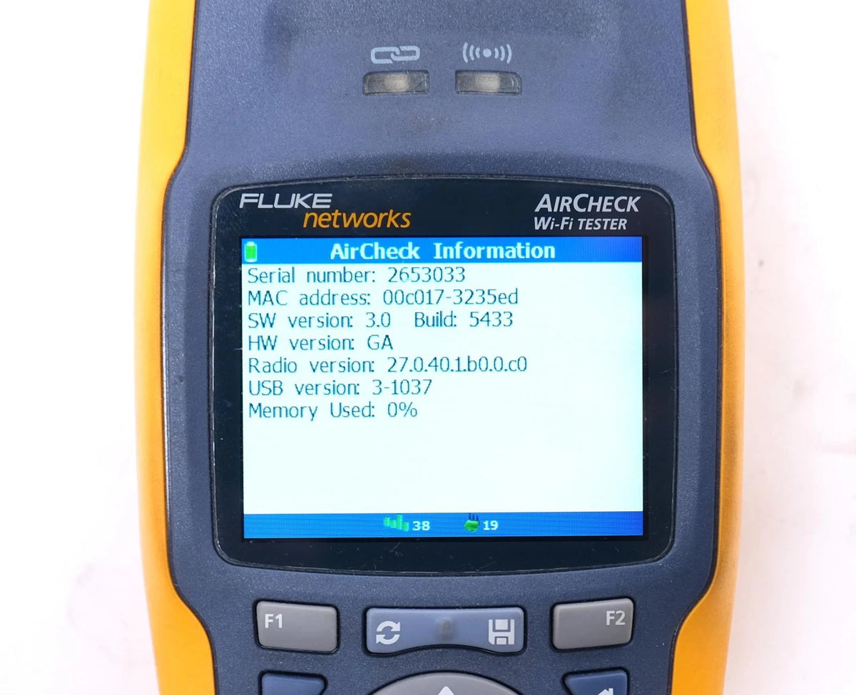Fluke Networks AirCheck 802.11 a/b/g/n Handheld Wi-Fi Wireless Network Tester