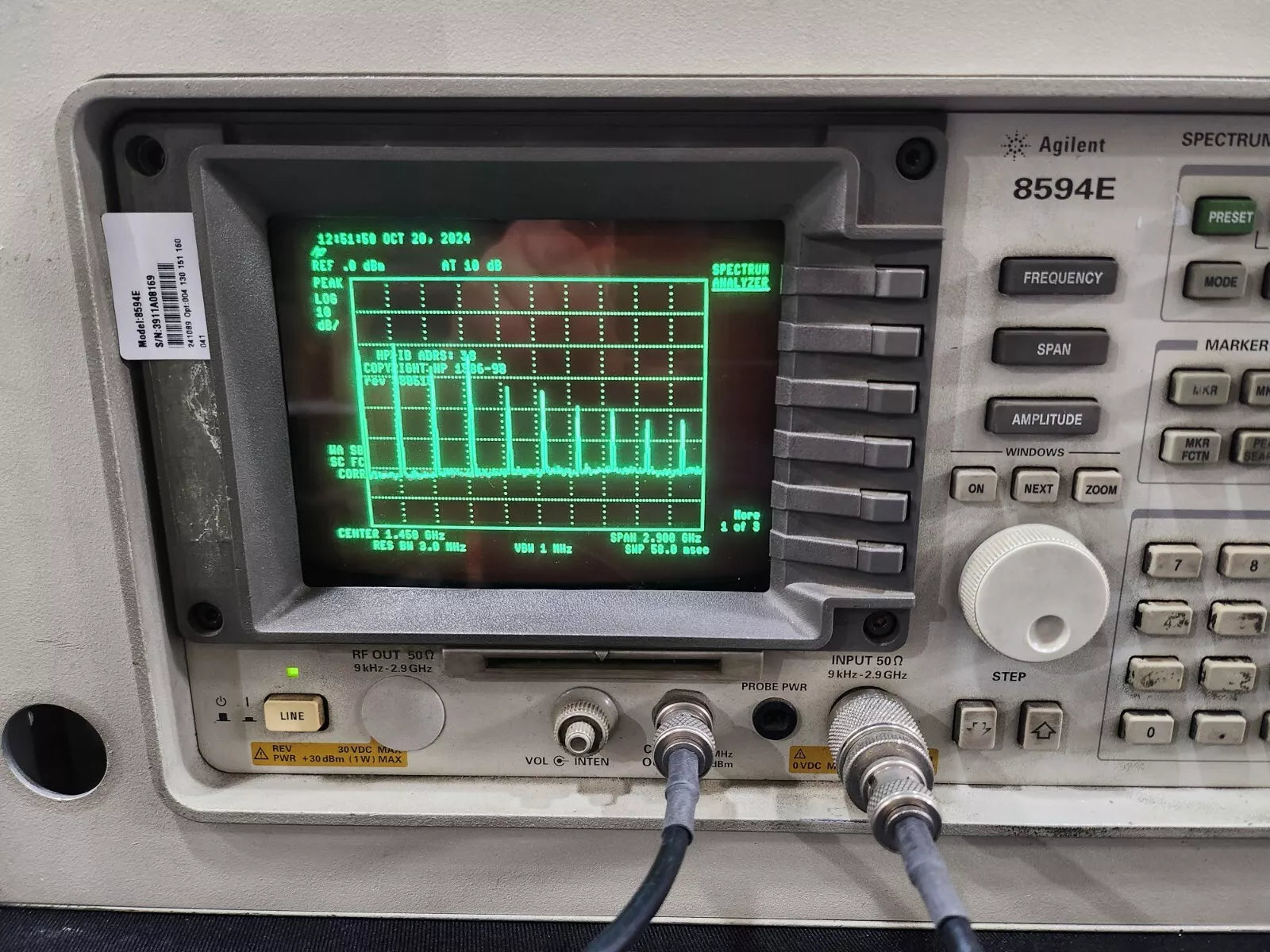 HP 8594E Spectrum Analyzer 2.9GHz (8169)