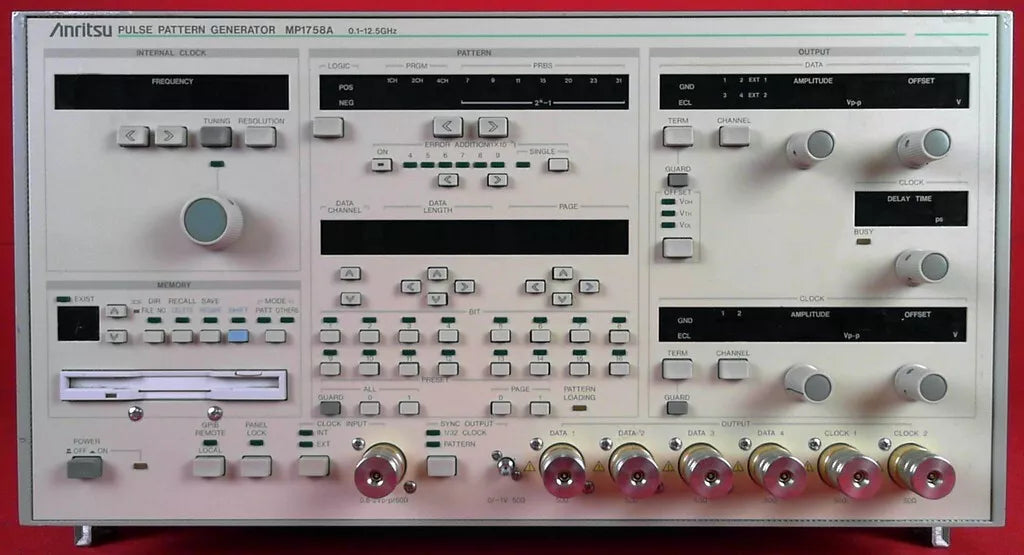 Anritsu MP1758A-01-02 Pulse Pattern Generator 100 MHz to 12.5 GHz (4 Channels)