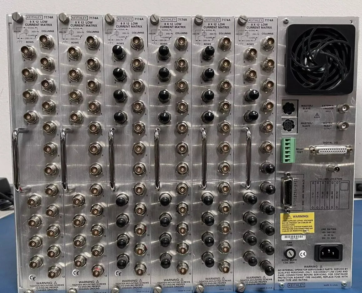 Keithley 707A with 4 Keithley 7174A 8x12 Super, Low Current Matrix