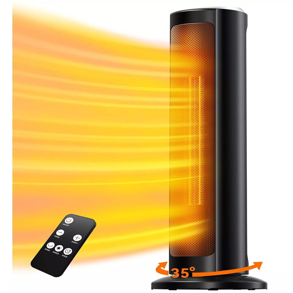 COMFYHOME 2000W PTC Ceramic Room Heater with Remote & Safety Features