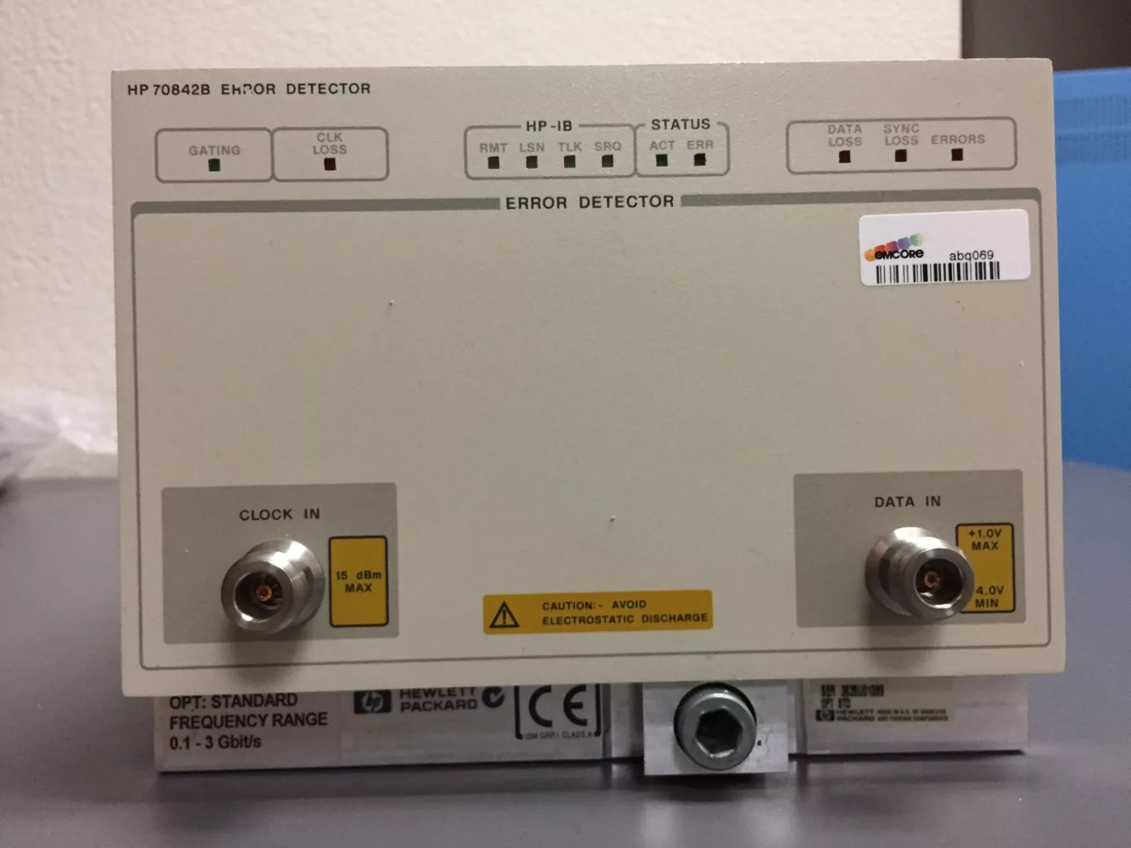 HP Agilent 70842B Error Detector 0.1 - 3.0 Gbit/s Range