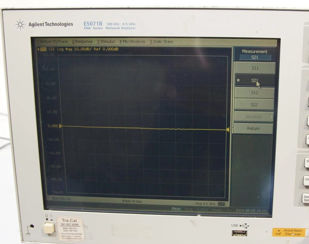 Agilent Keysight E5071B 9kHz - 8.5GHz ENA Network Analyzer OPT 016 214 UNQ