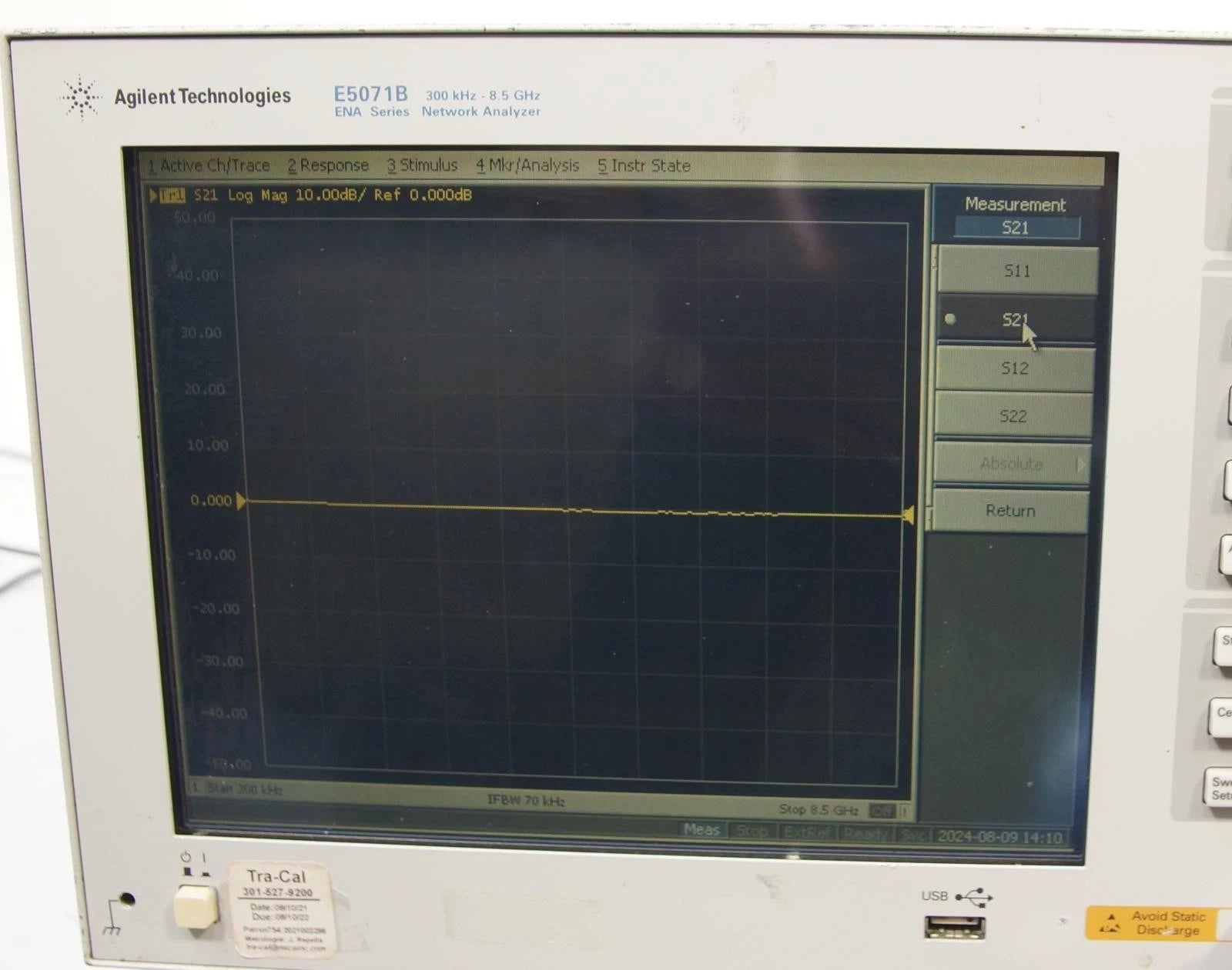 Agilent Keysight E5071B 9kHz - 8.5GHz ENA Network Analyzer OPT 016 214 UNQ