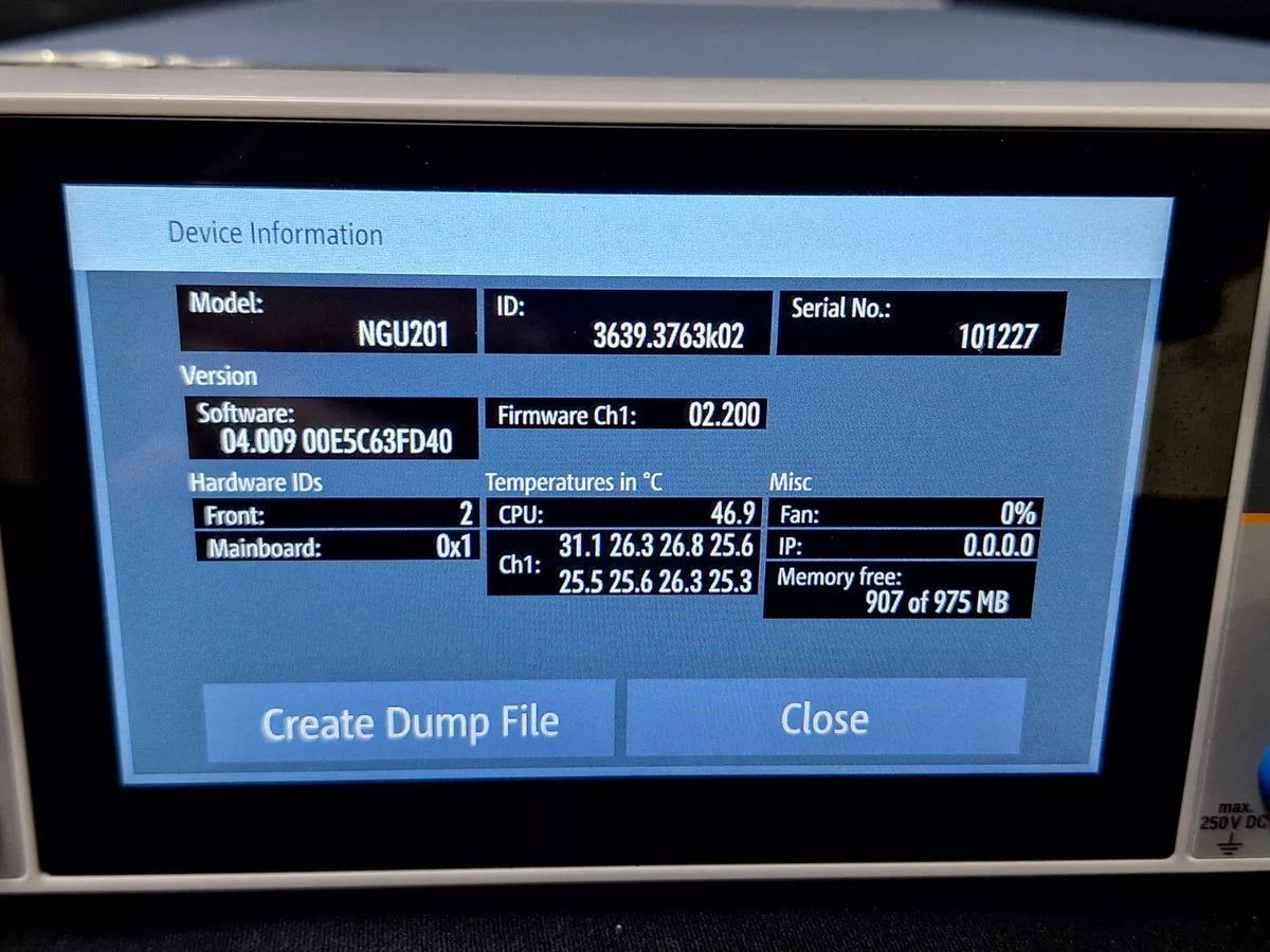 R&S NGU201 Source Measure Unit (1227) - Comprehensive Test Solution
