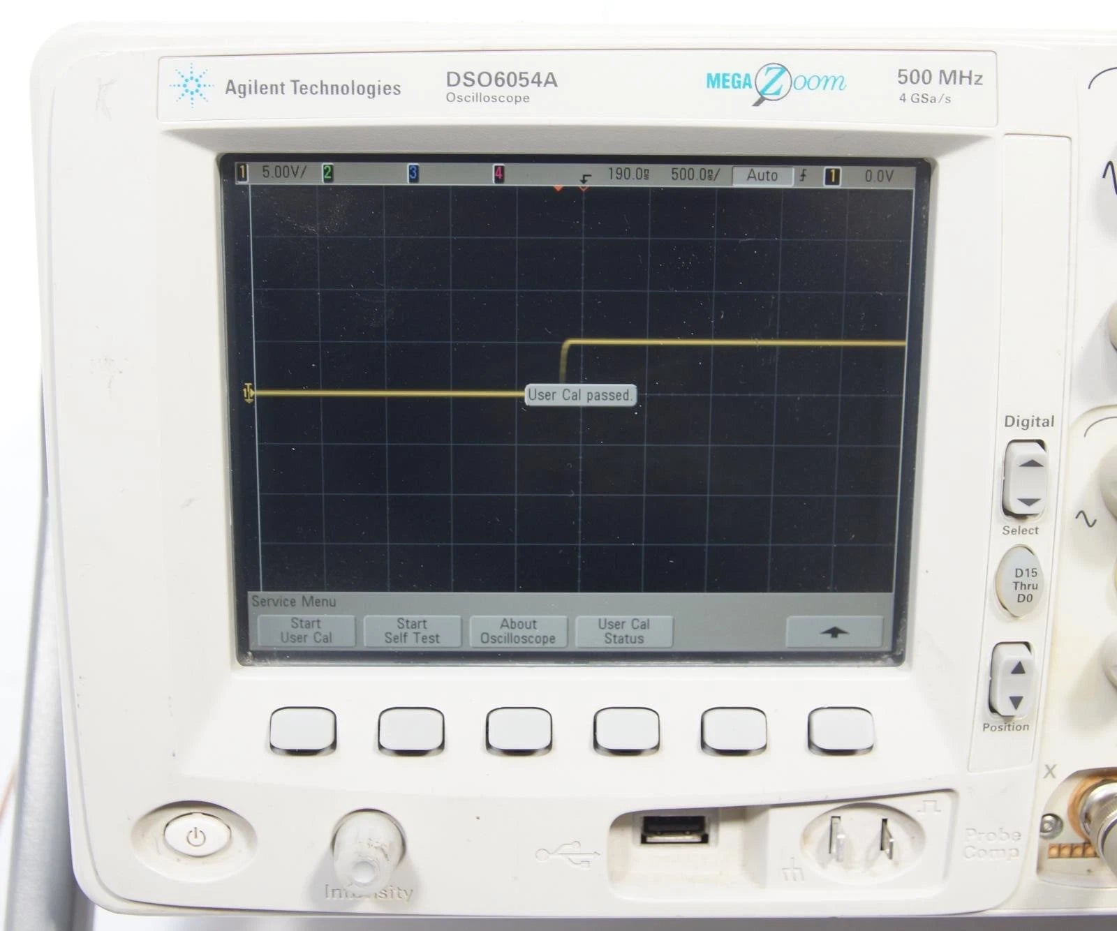 Agilent Keysight DSO6054A Oscilloscope 4-Channels 500MHz Option 2MH