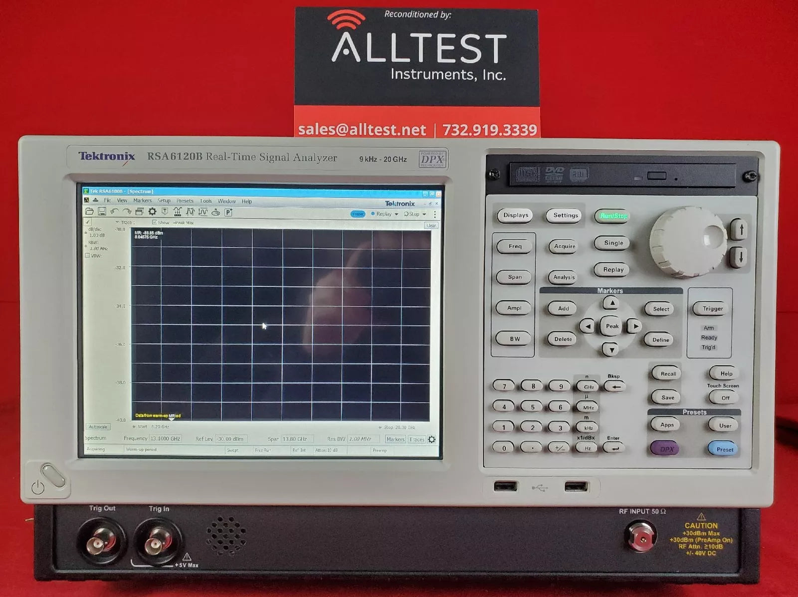 Tektronix RSA6120B Real Time Signal Analyzer 9kHz-20GHz with Multiple Options