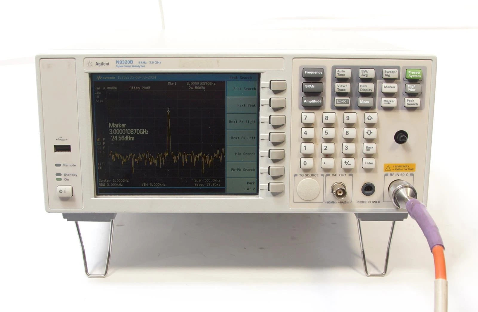 Agilent Keysight N9320B 9 kHz - 3 GHz RF Spectrum Analyzer