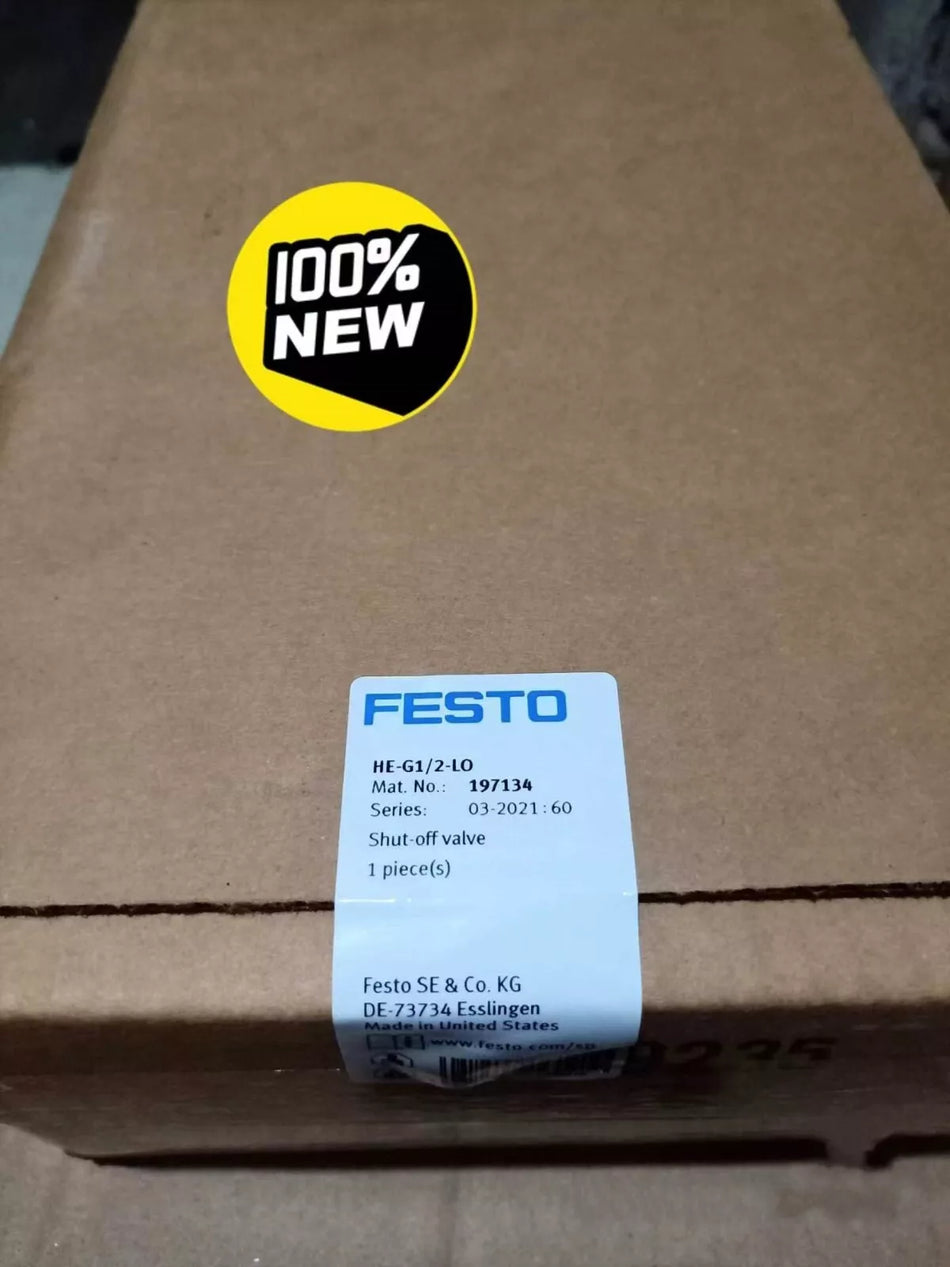 1PCS NEW FESTO HE-G1/2-LO 197134 Manual On Off Valve #N3654 YF