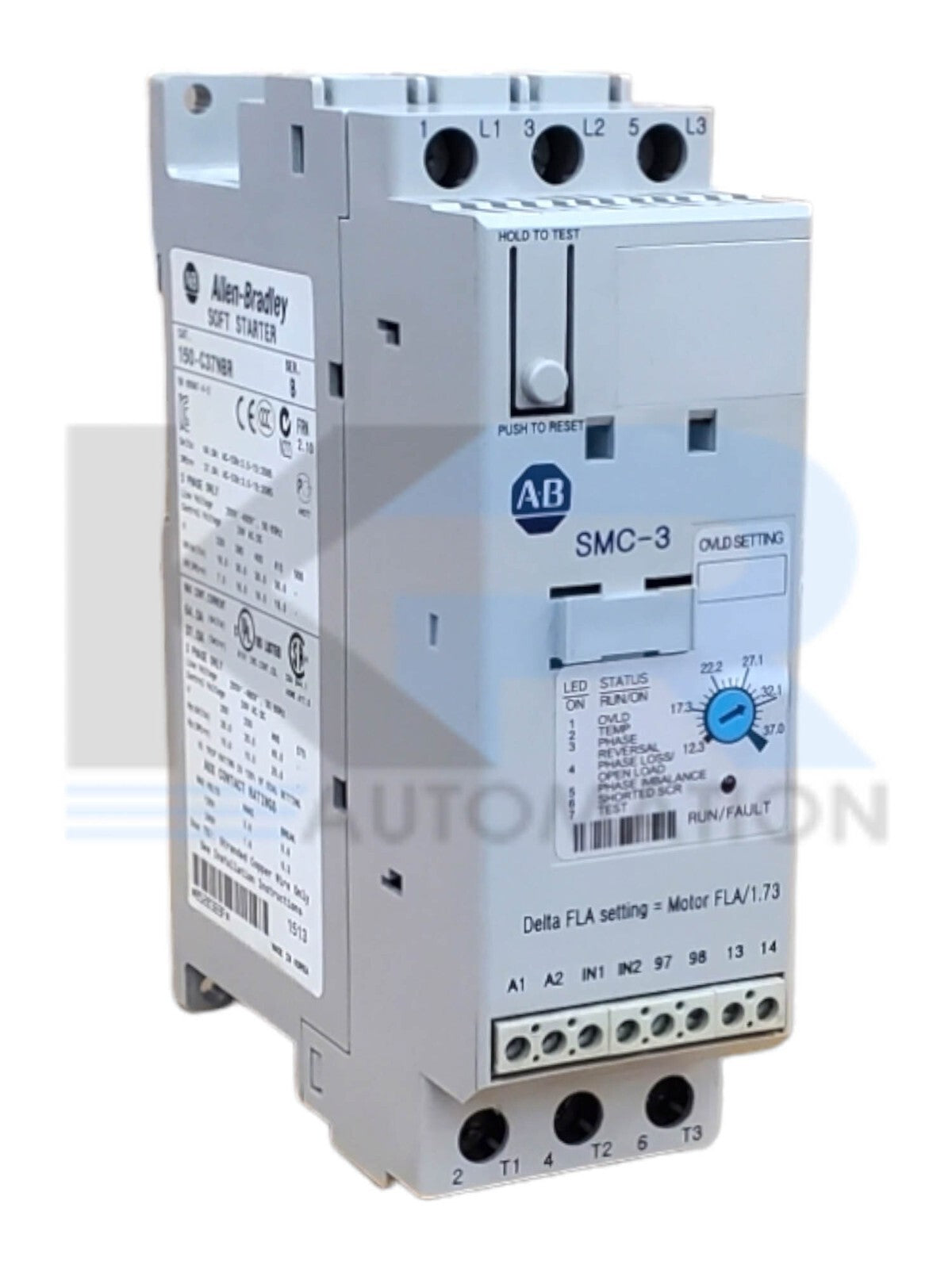 Allen Bradley 150-C37NBR SMC-3 Smart Motor Controller 37A 24V 3Ph