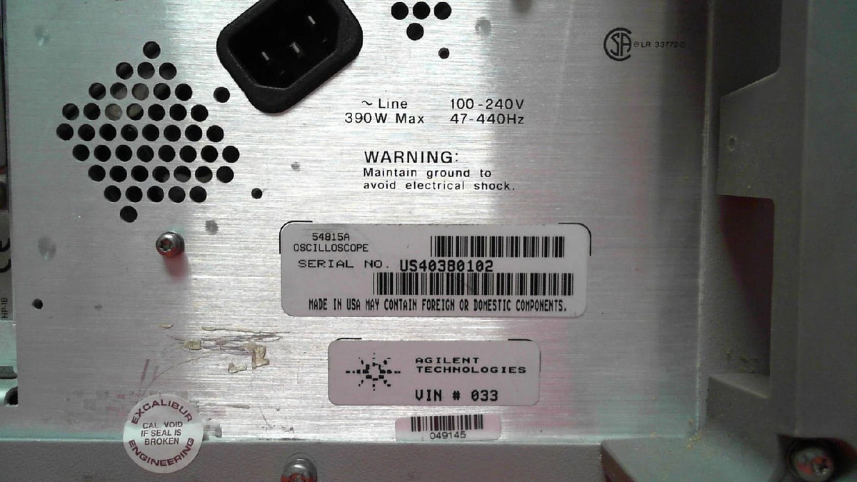Agilent/Keysight Infiniium 500 MHz Oscilloscope