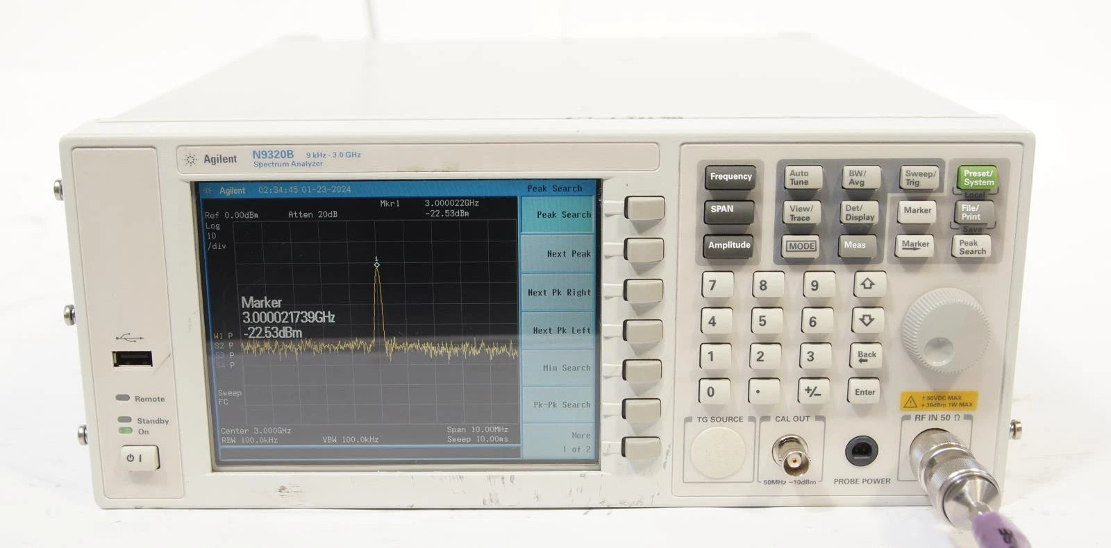 Agilent Keysight N9320B 9kHz - 3GHz RF Spectrum Analyzer