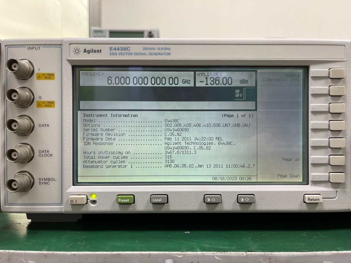 Agilent E4438C ESG Vector Signal Generator 250kHz-6GHz _0690