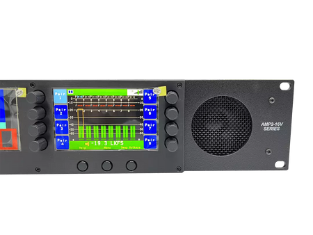 WOHLER AMP2-16V-3G Dual 4.3 in OLED 3G HD/SD-SDI 16-Channel Audio Video Monitor