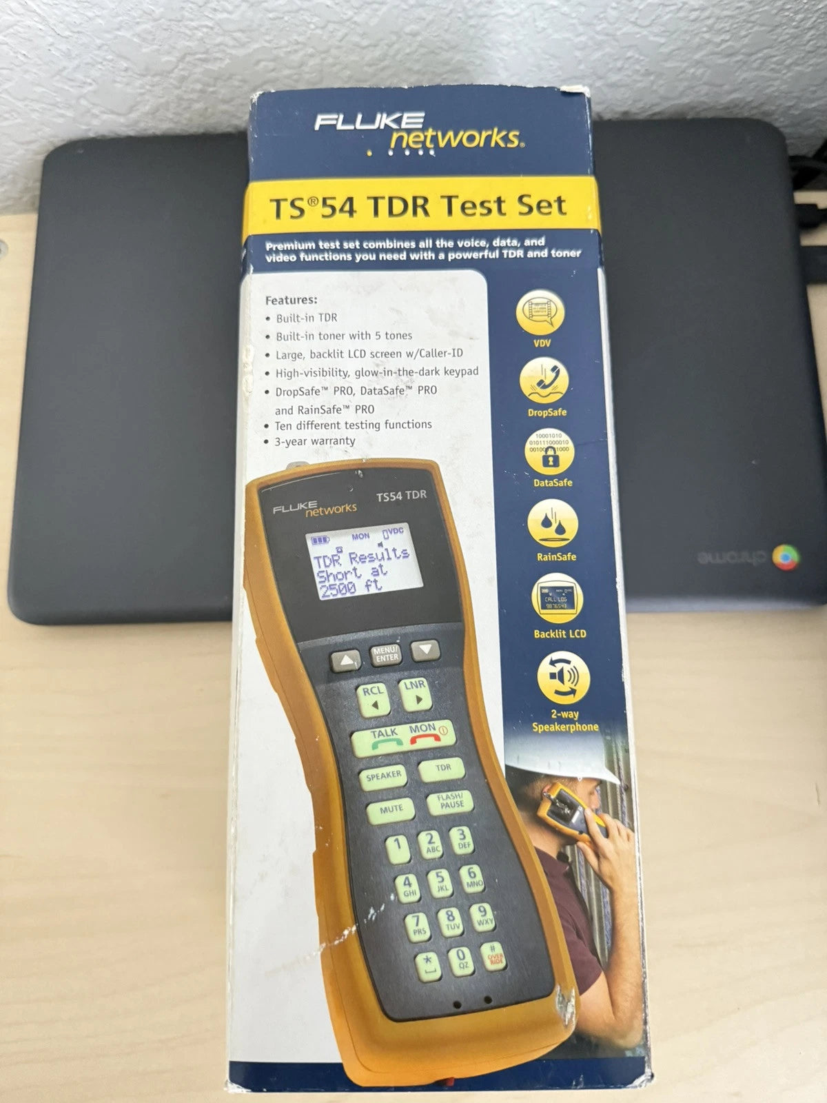 Fluke Networks TS54 TDR LCD Phone Time Domain Test Set Reflectometer - New Sealed