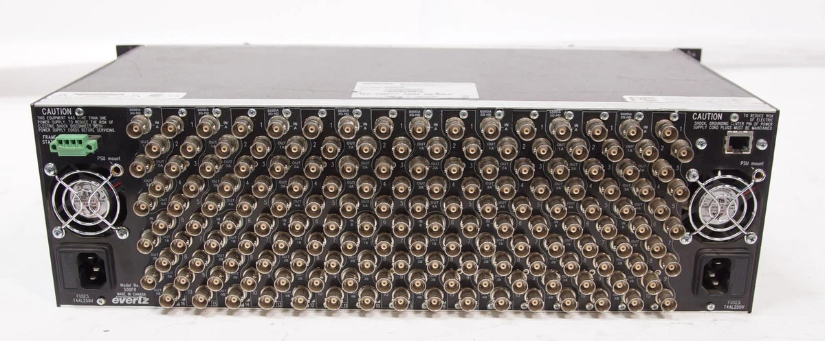 Evertz 500FR Frame with 500FC & 500DA2Q-HD Boards