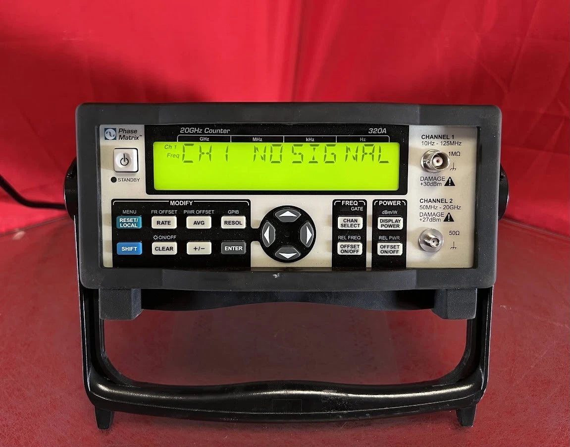 Phase Matrix 320A Frequency Counter / Power Meter, 10 Hz to 20 GHz
