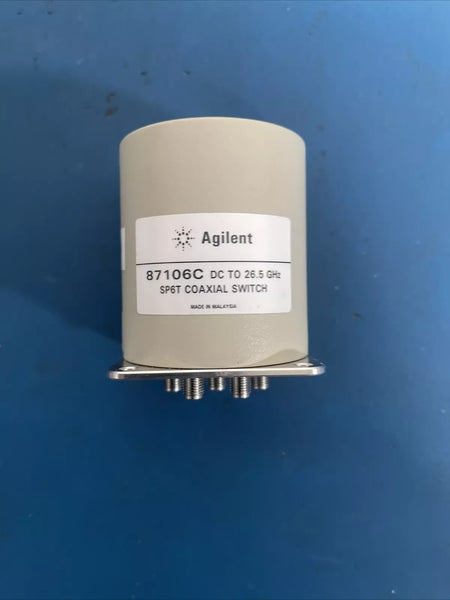 Agilent Keysight 87106C 87106-60009 Option T24 26.5GHz SP6T RF Coaxial Switch
