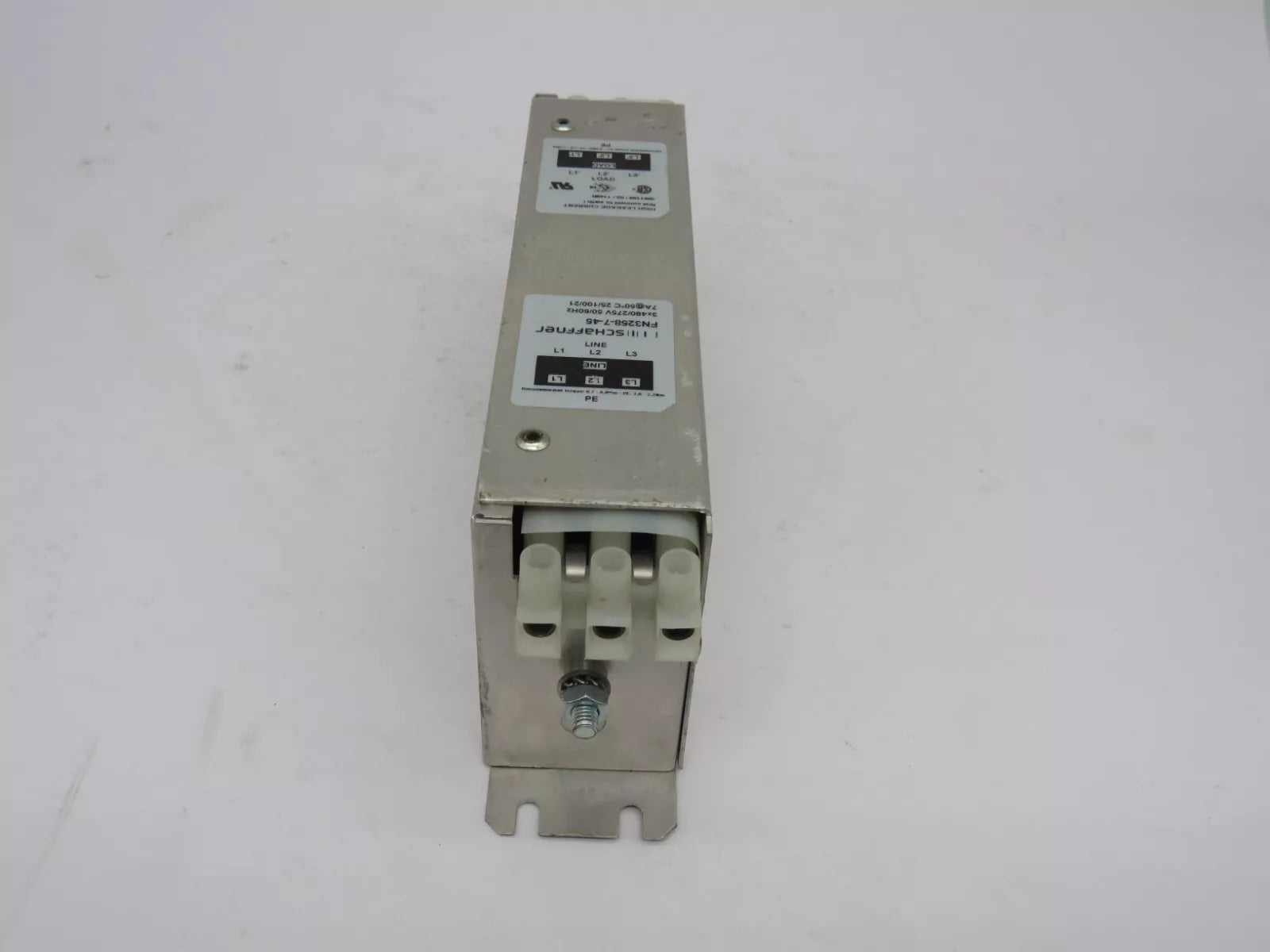 Schaffner FN3258-7-45 RFI Filter 3 Phase 7 Amp 275/480 VAC 50/60 Hz