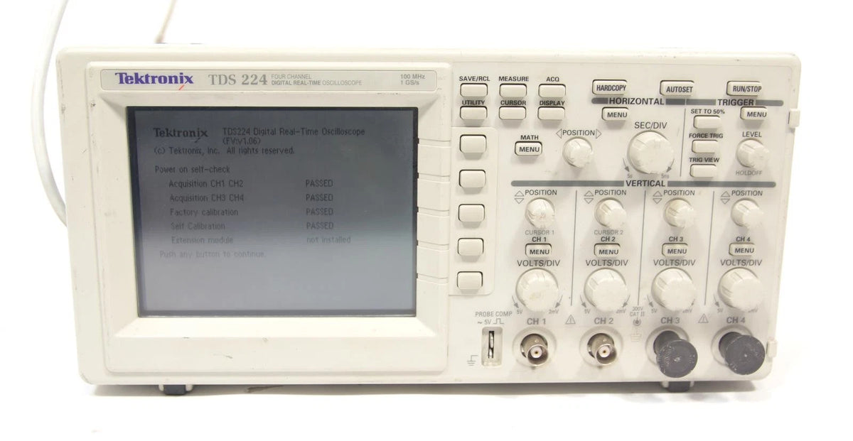 Tektronix TDS 224 4Ch Digital Real Time Oscilloscope 100MHz 1GS/s