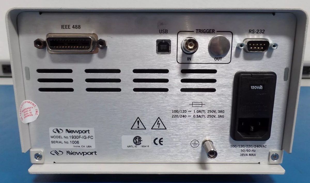Newport 1930F-IG-FC InGaAs Detector for FC/PC & APC Optical Power Meter