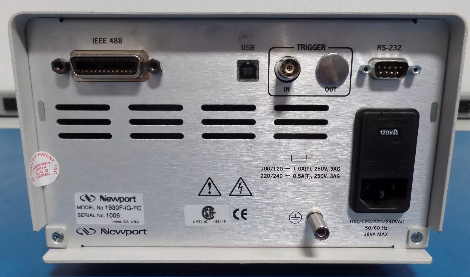 Newport 1930F-IG-FC InGaAs Detector for FC/PC & APC Optical Power Meter