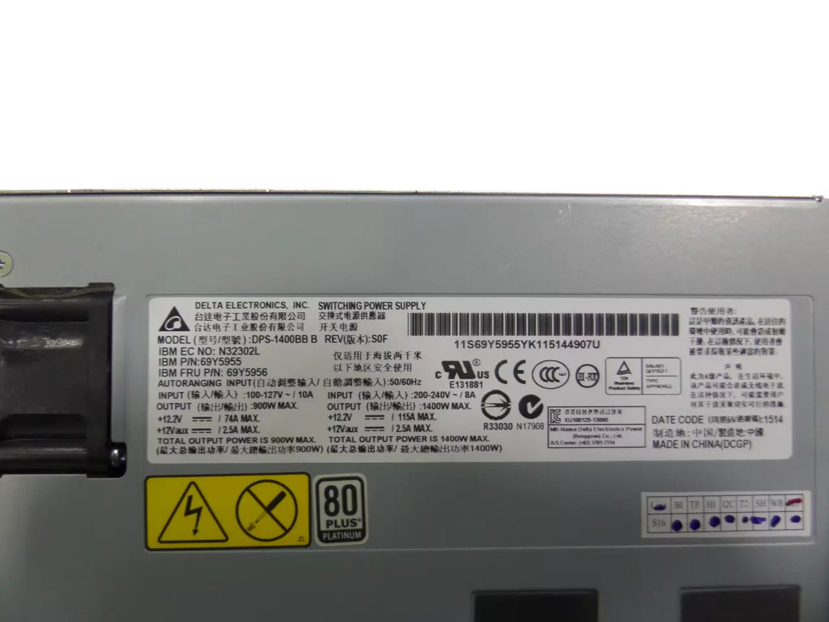 Lot of (09) Delta Electronics DPS-1400BB Switching Power Supply