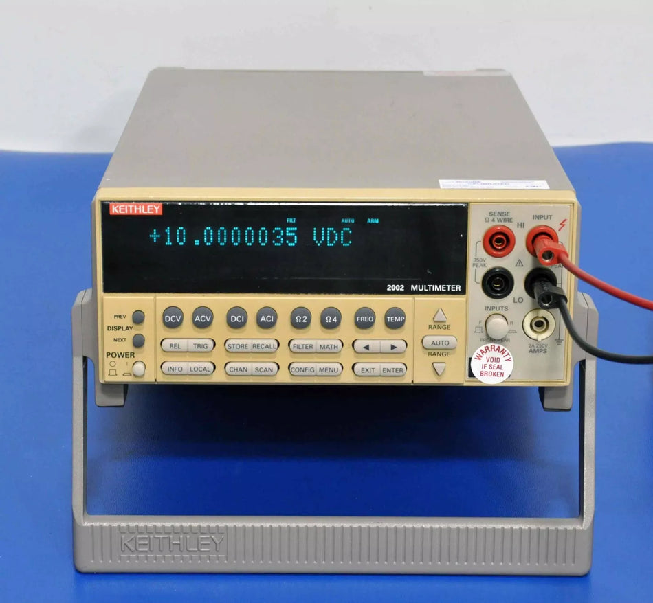 Keithley 2002 Multimeter 8.5 Digit Multimeter 8 1/2 Digit DMM Calibrated Data