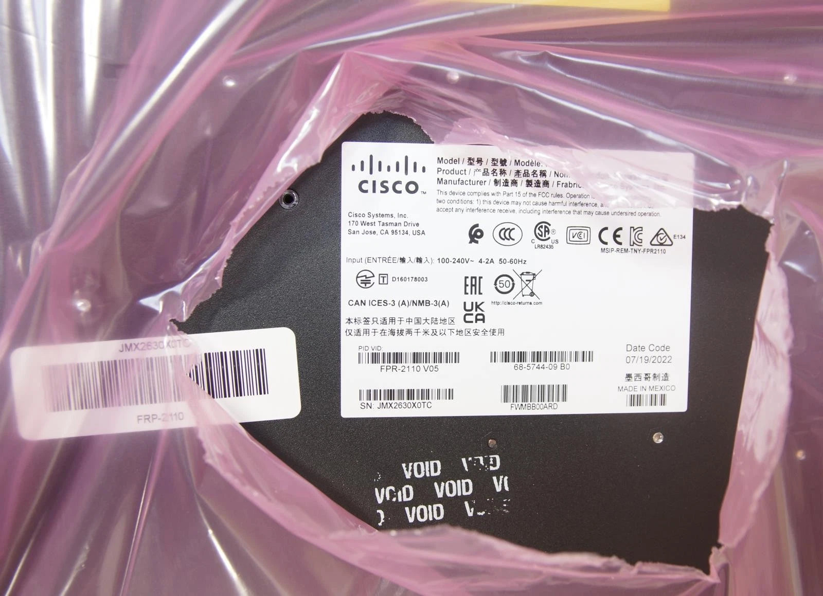 Cisco FPR2110-NGFW-K9 Firepower 2110 NGFW Firewall Appliance