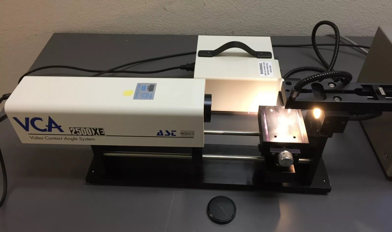 AST VCA 2500XE Video Contact Angle System with Video Monitor & Illuminator