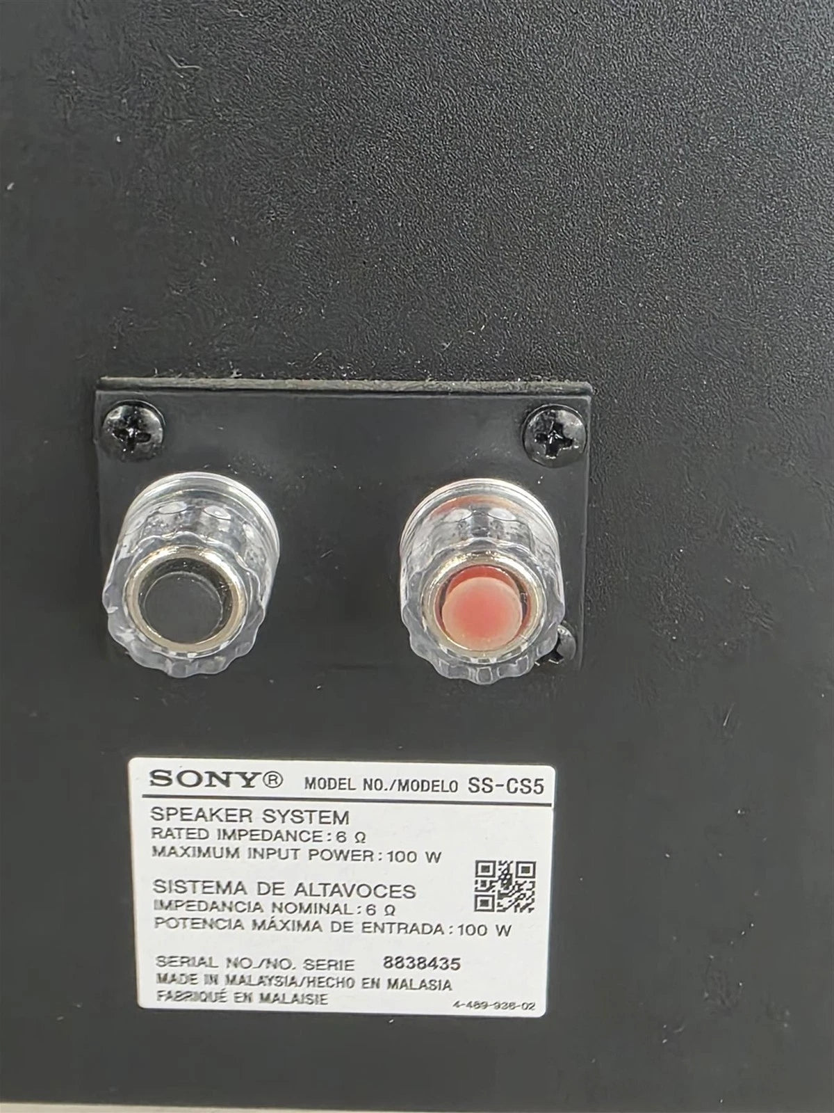 Sony SS-CS5 3-Way Bookshelf Speaker System (Single) -Black - Free Shipping