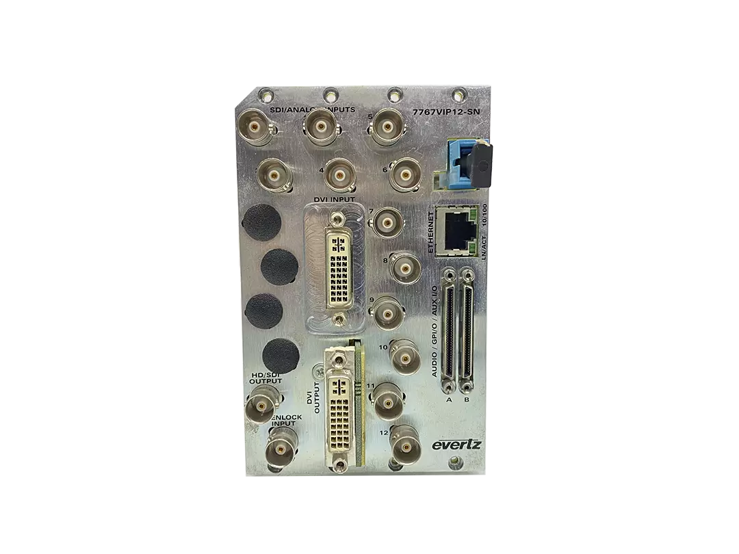 Evertz 7767VIP12-SN Multiviewer 12 Inputs SD/NTSC/PAL with Embedded Audio