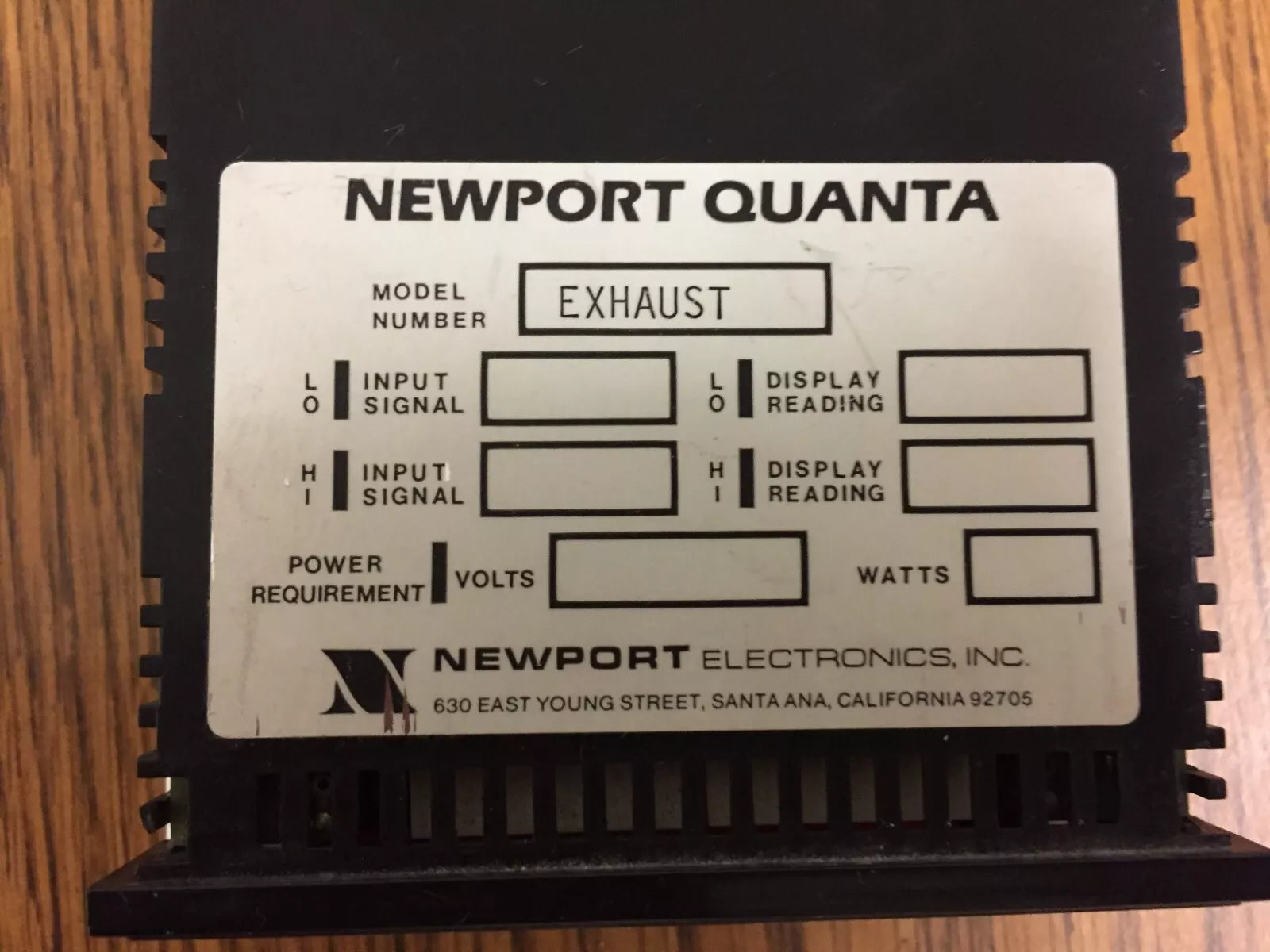Newport Model Exhaust Digital Panel Meter