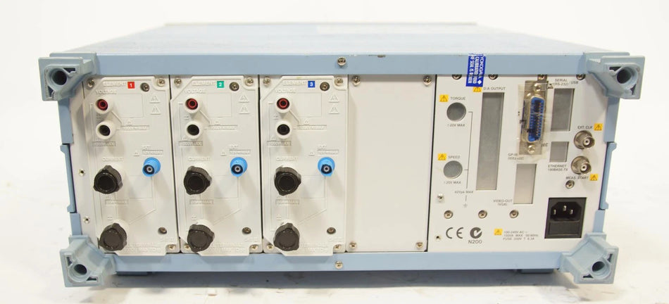 Yokogawa WT3000 Precision Power Analyzer 760303-03-SV-D/G6 3x Element 1000V-30A