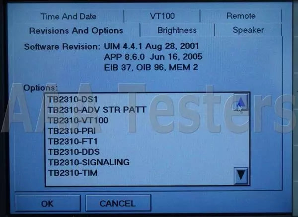 JDSU Acterna TTC 2000 V3 TestPad T-BERD 2310 w/ Signaling VT100 ILE FST - XG eqpt